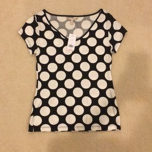NWT Banana Republic Polka Dot Tee (Small Petite)